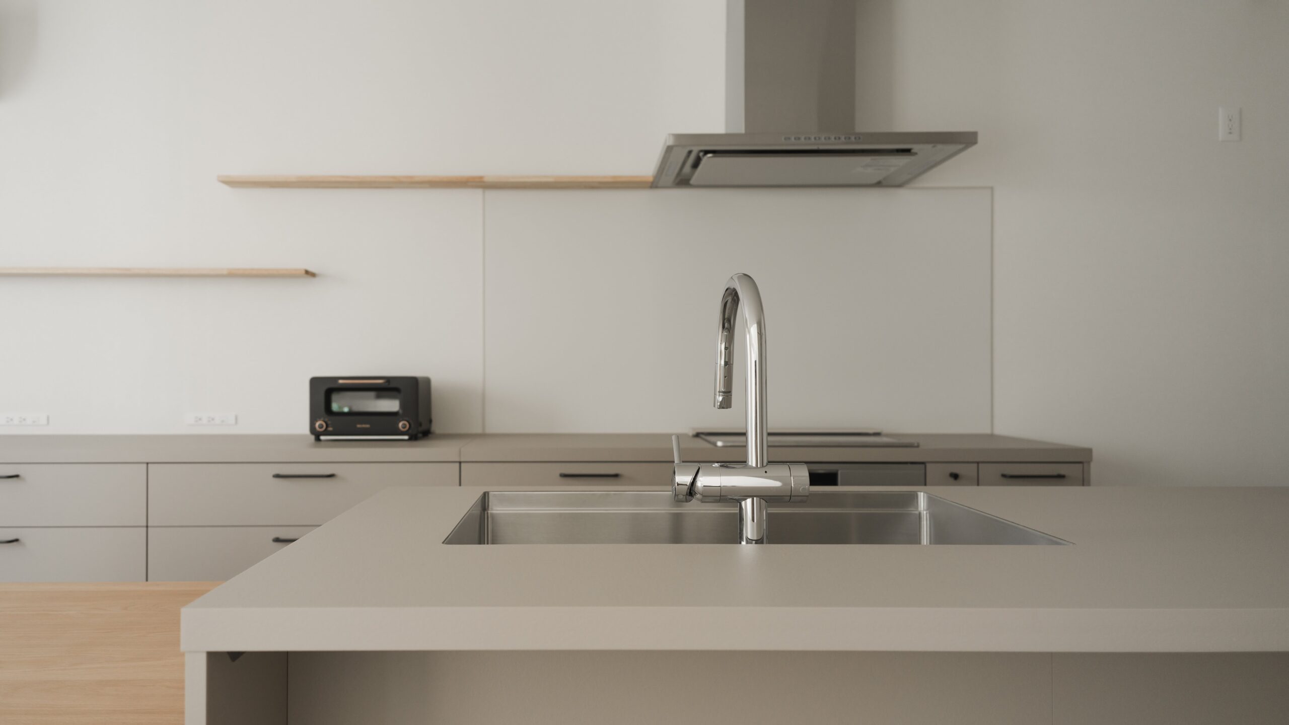 ［キッチン］グラフテクトのアッシュベージュのキッチン